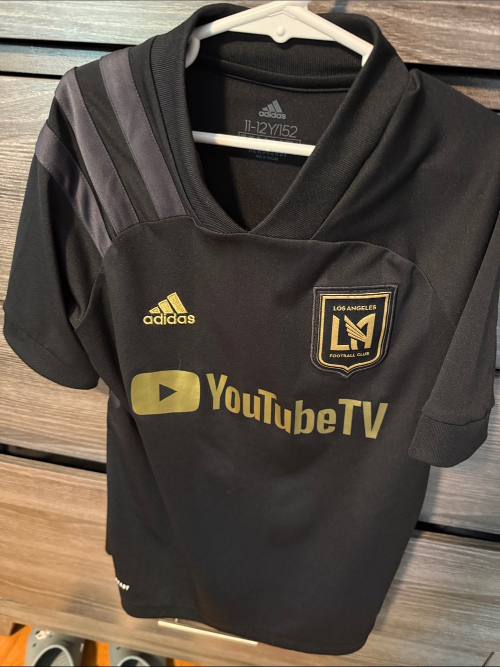 adidas Black and Gold LAFC authentic Home Jersey